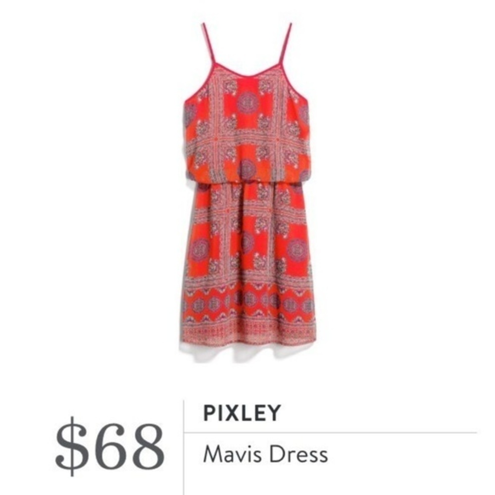 Stitch fix Pixley sundress‎ red printed size Small